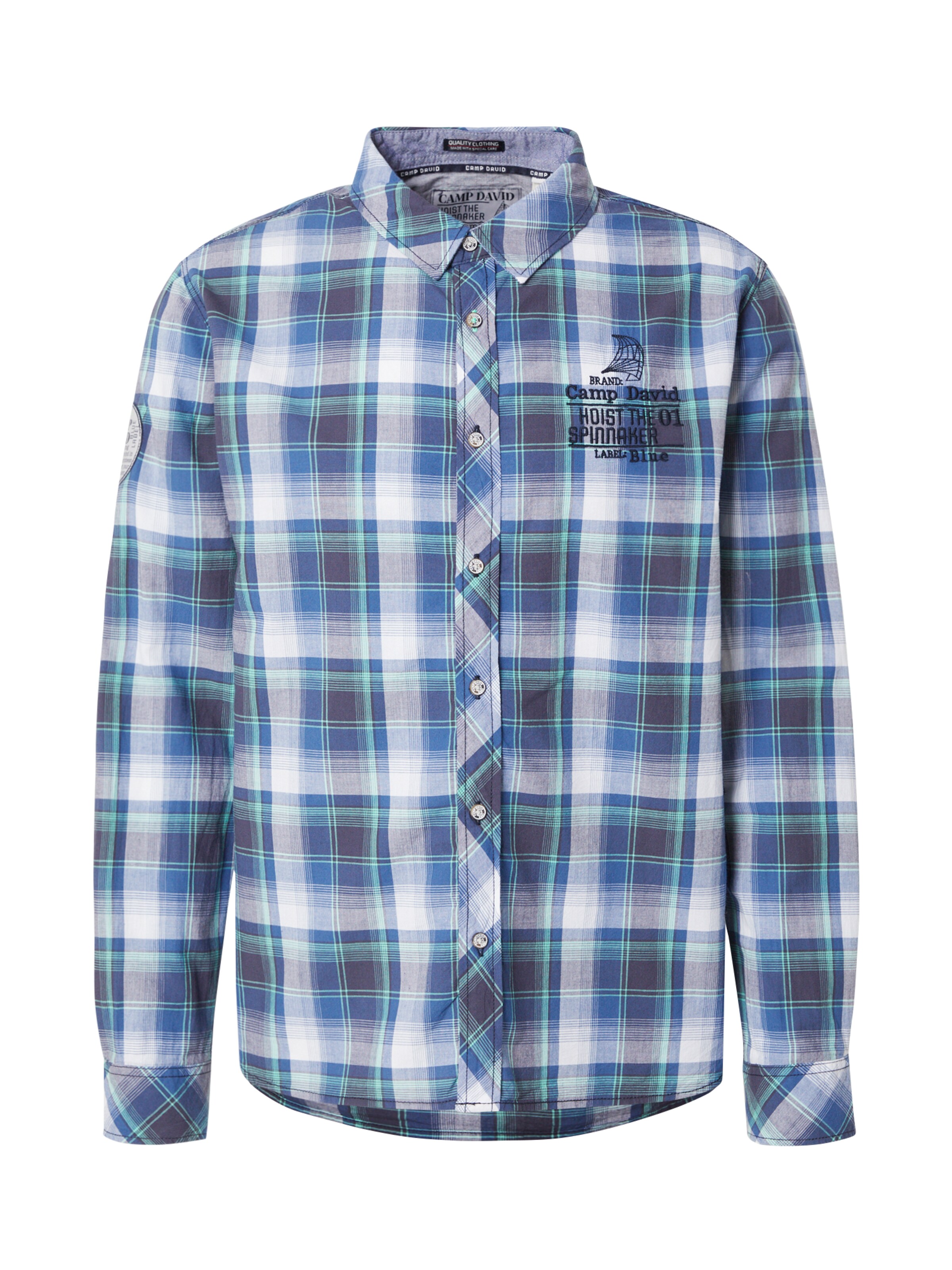 CAMP DAVID Regular fit Srajca | modra barva: sprednja stran