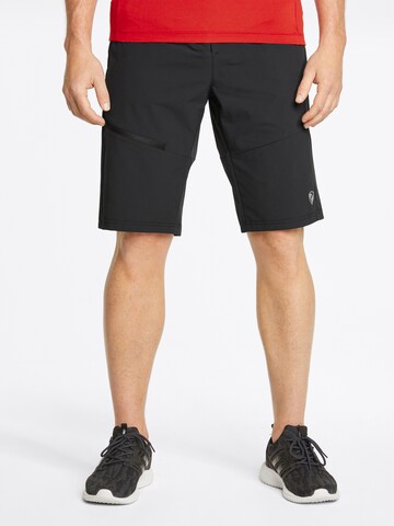 ZIENER Regular Workout Pants 'NUWE' in Black: front