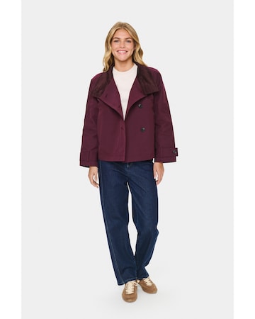SAINT TROPEZ Between-seasons coat 'Isobel' in Purple