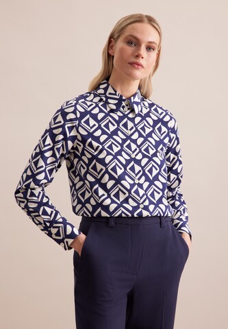 Chemisier 'The Statement Prints' SEIDENSTICKER en bleu : devant