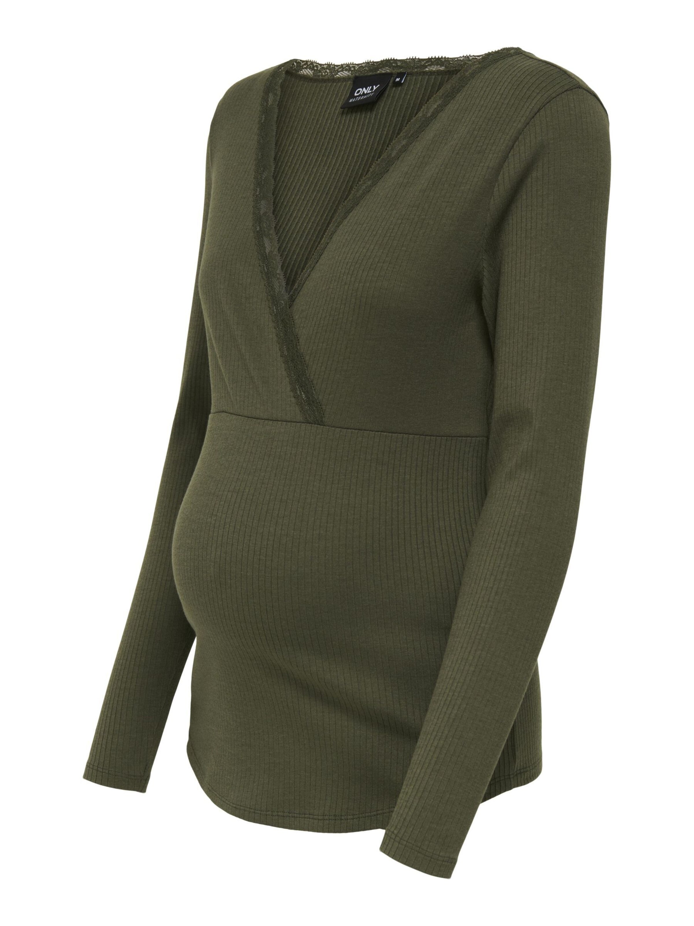Only Maternity Shirt 'OLMIpass' in Green: front