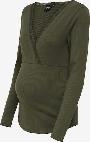 Only Maternity - Camiseta 'OLMIpass' en verde: frente