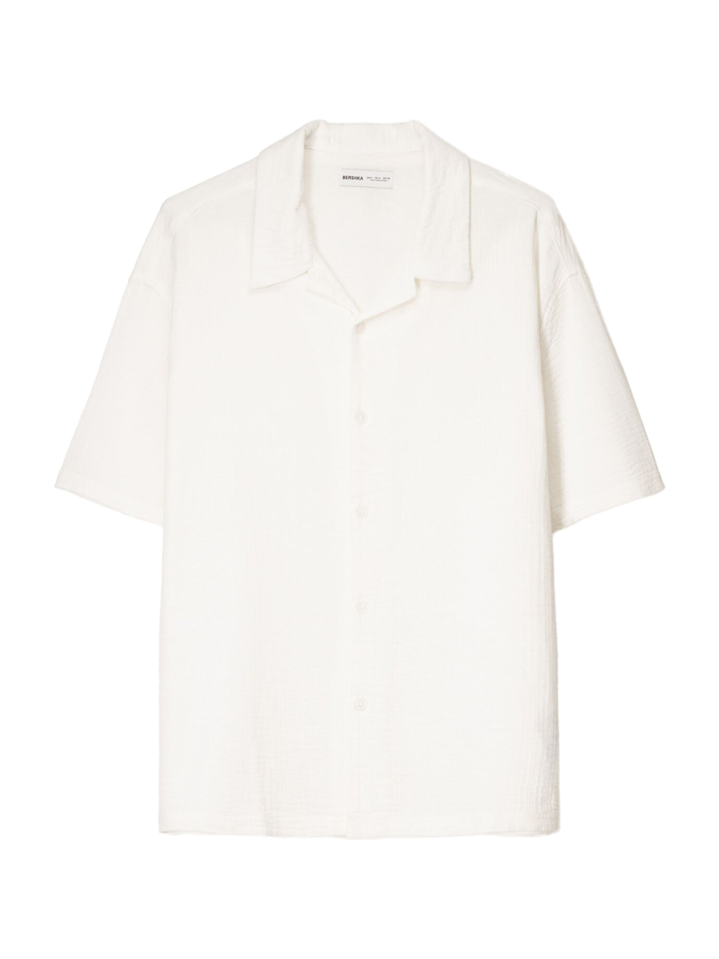 Comfort fit Camicia di Bershka in beige: frontale