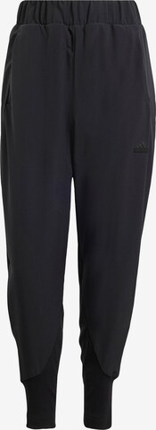 Effilé Pantalon de sport ' Z.N.E.' ADIDAS SPORTSWEAR en noir : devant