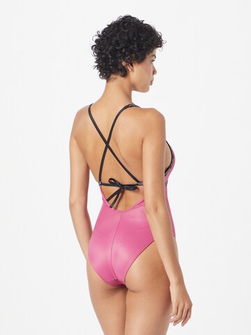 Calvin Klein Swimwear Triangle Swimsuit in Pink