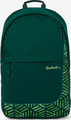 Satch Backpack in Green: front