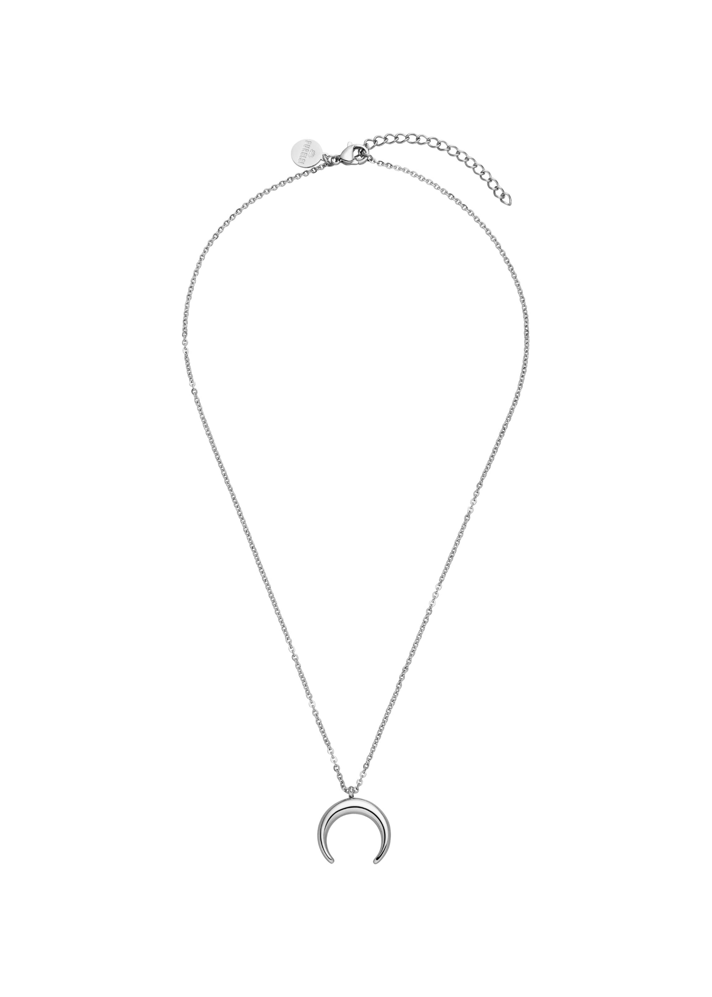 PURELEI Necklace 'Moon' in Silver: front