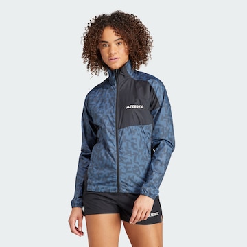 Veste de sport ADIDAS TERREX en bleu : devant