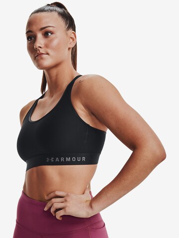 UNDER ARMOUR - Soutien Bustier Soutien de desporto 'Armour' em preto: frente