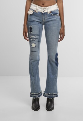 True Religion Regular Jeans 'Rip Repair Joey Mr Flare' in Blau