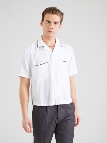 Abercrombie & Fitch Regular fit Overhemd in Wit: voorkant