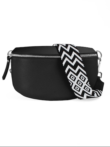 lePelou Gürteltasche 'THEA medium' in Schwarz: Vorderseite