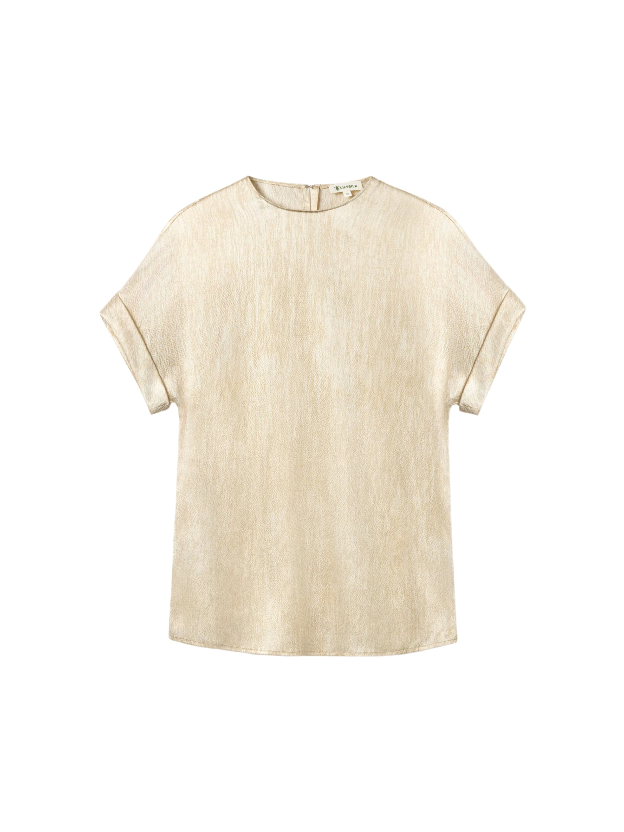 Lilysilk Blouse 'Top aus Birnensatin-Seide' in Beige: voorkant