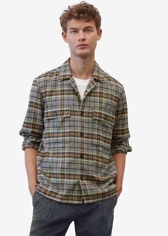 Marc O'Polo Comfort fit Button Up Shirt in Brown: front