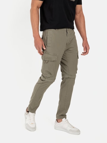 CAMEL ACTIVE Tapered Tapered Fit Zip-off Cargohose in Grün: predná strana