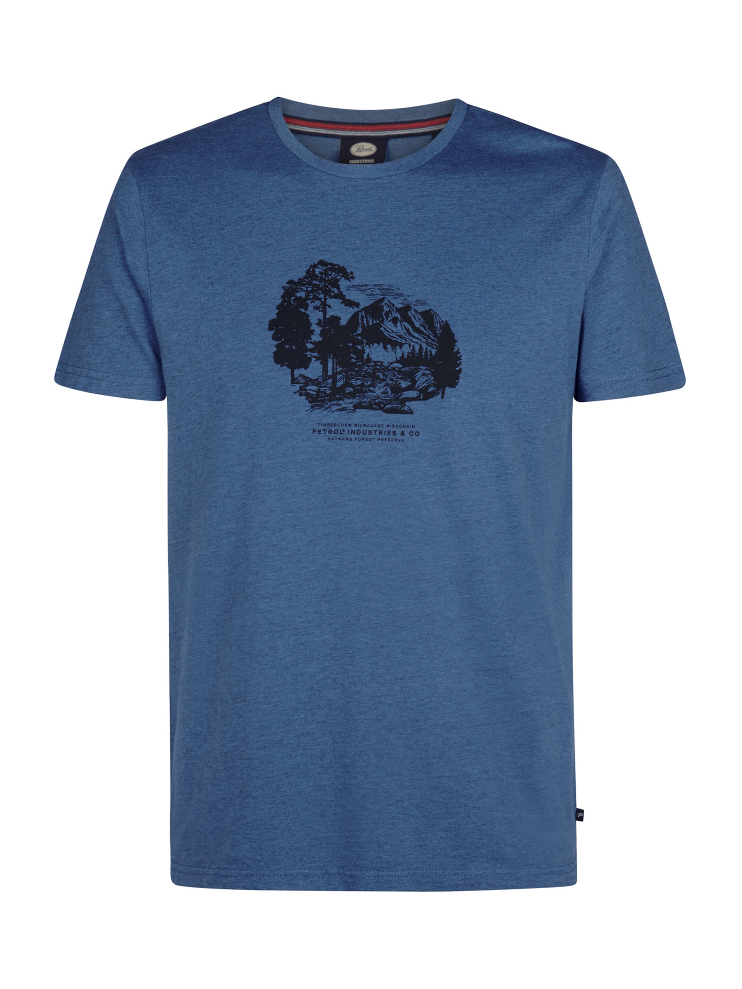 Petrol Industries Тениска в синьо: отпред