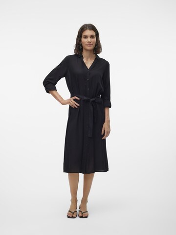 VERO MODA Shirt dress 'BUMPY' in Black