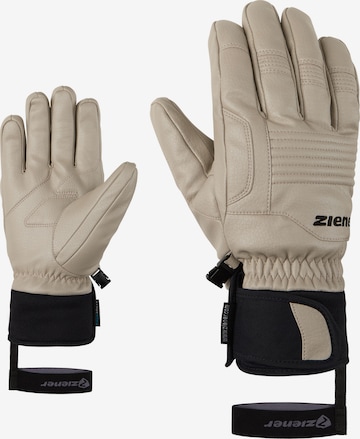 ZIENER Athletic Gloves 'Gulmen-Z AS' in Beige: front