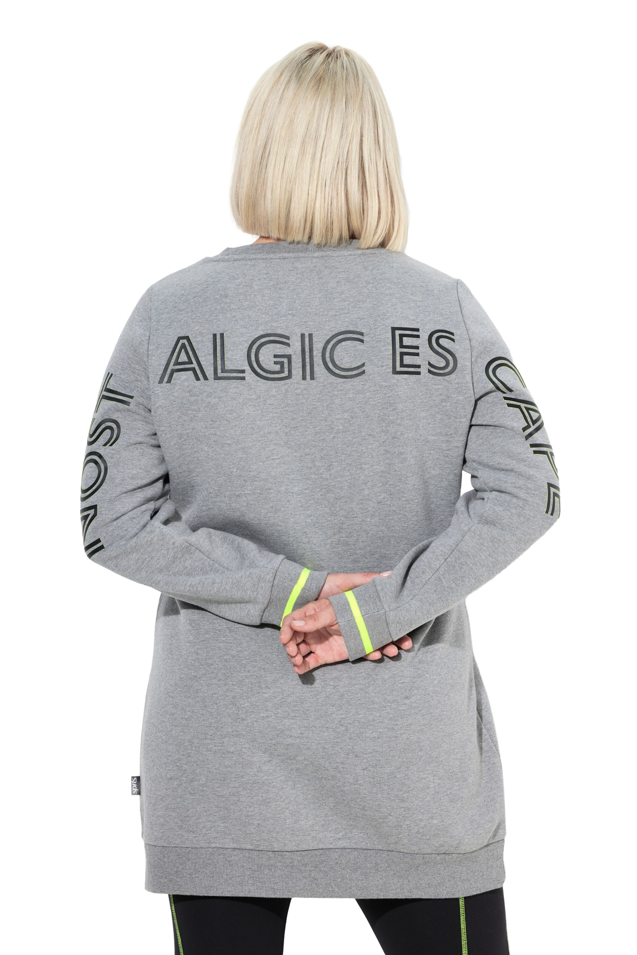 Ulla Popken Sweatshirt in Grau: Vorderseite