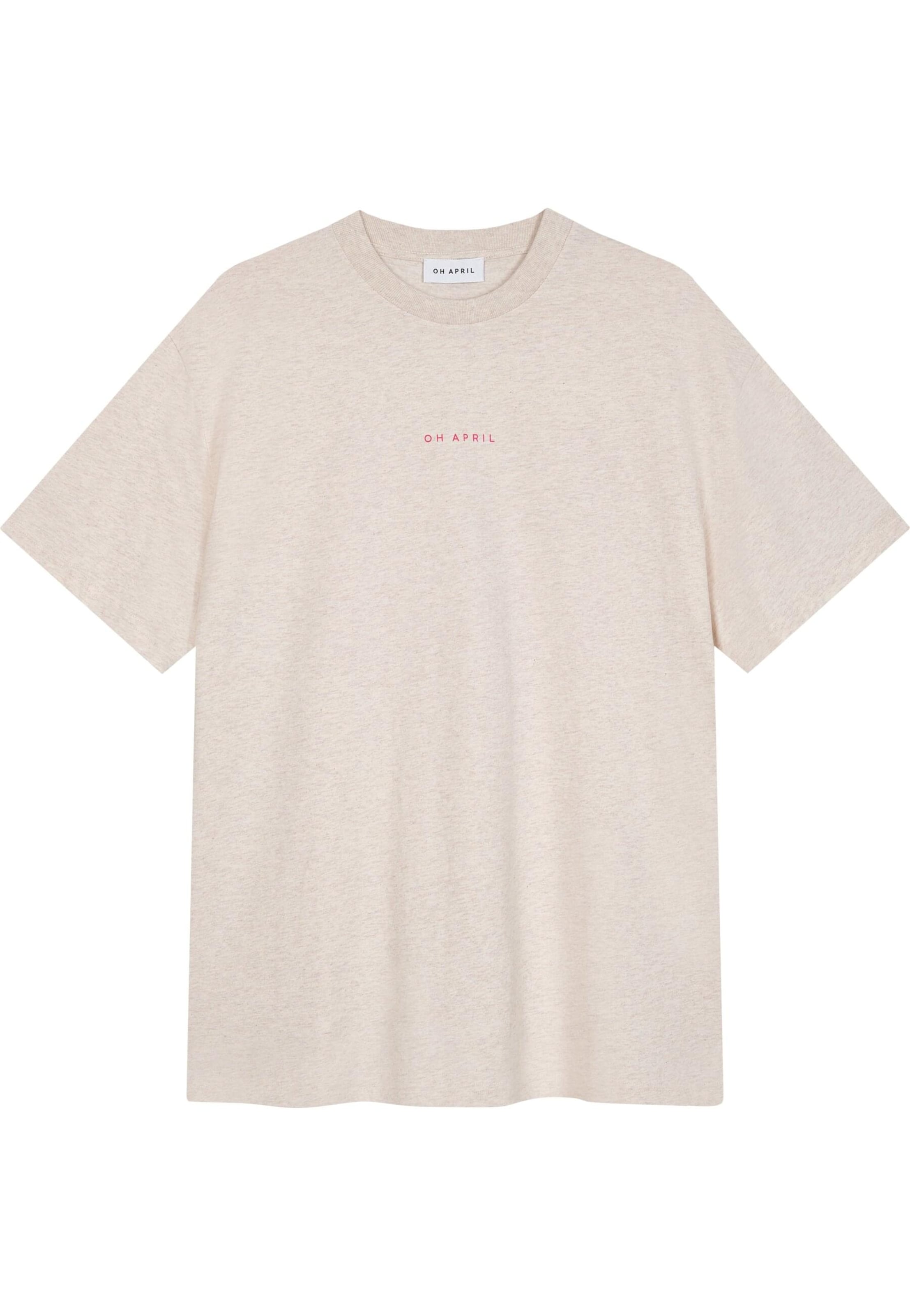 OH APRIL Tričko 'Hot Mum' – béžová: přední strana