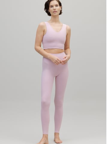 Skinny Leggings 'Ribbed' Hey Honey en rose