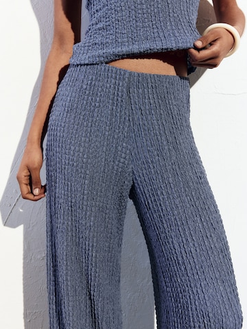 Wide Leg Pantalon Pull&Bear en bleu