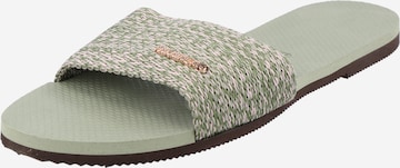 HAVAIANAS Mules 'YOU MALTA' in Green: front