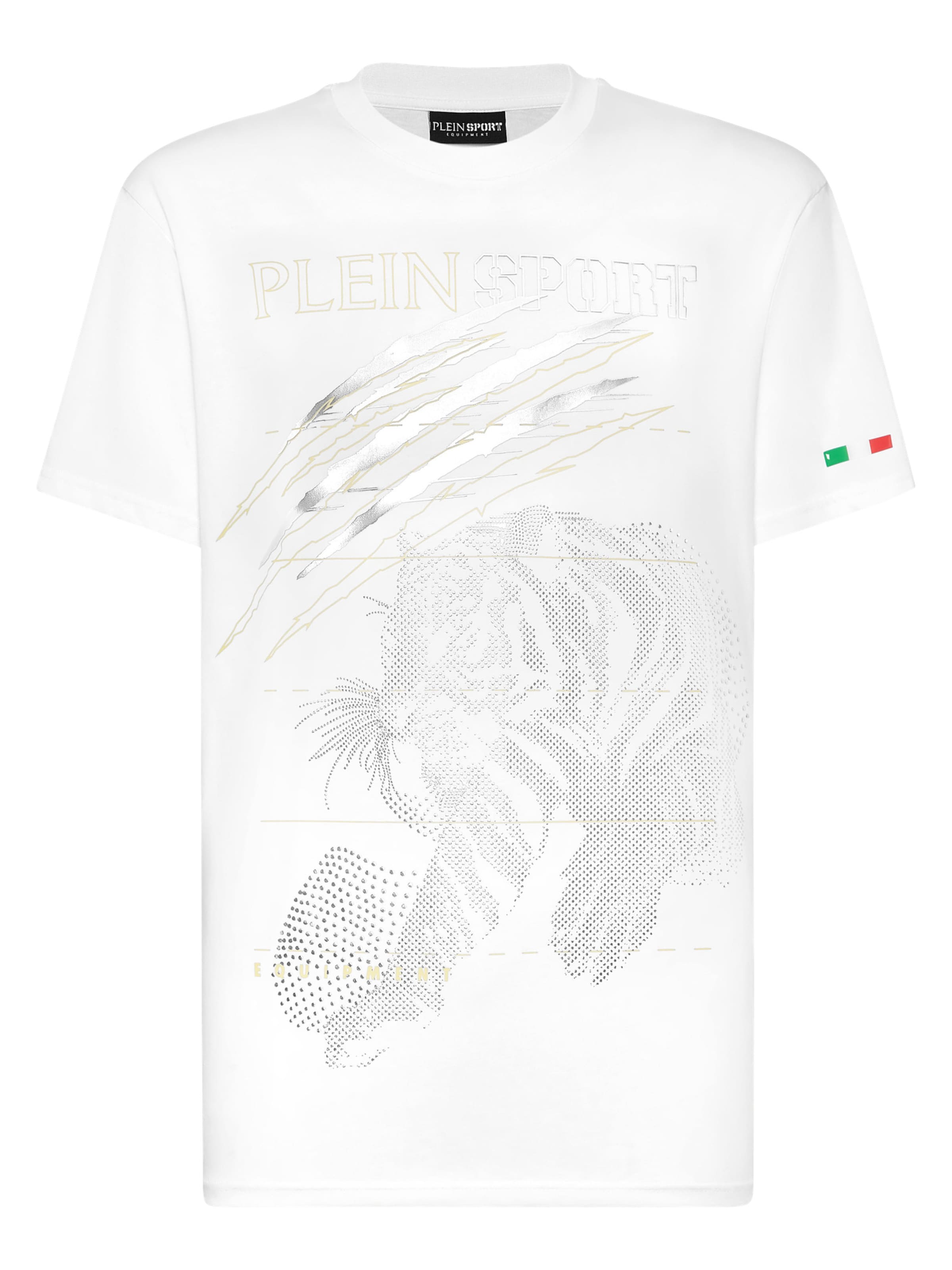 Plein Sport Shirt 'Tiger' in White: front