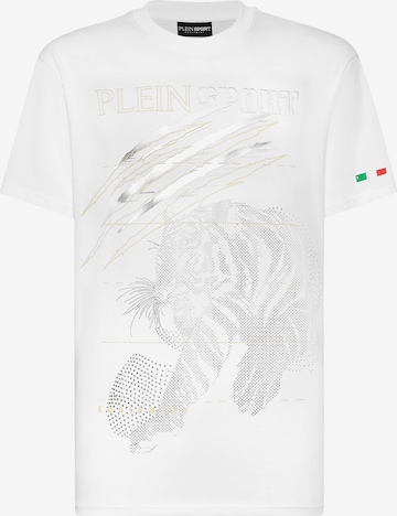 Plein Sport - Camiseta 'Tiger' en blanco: frente