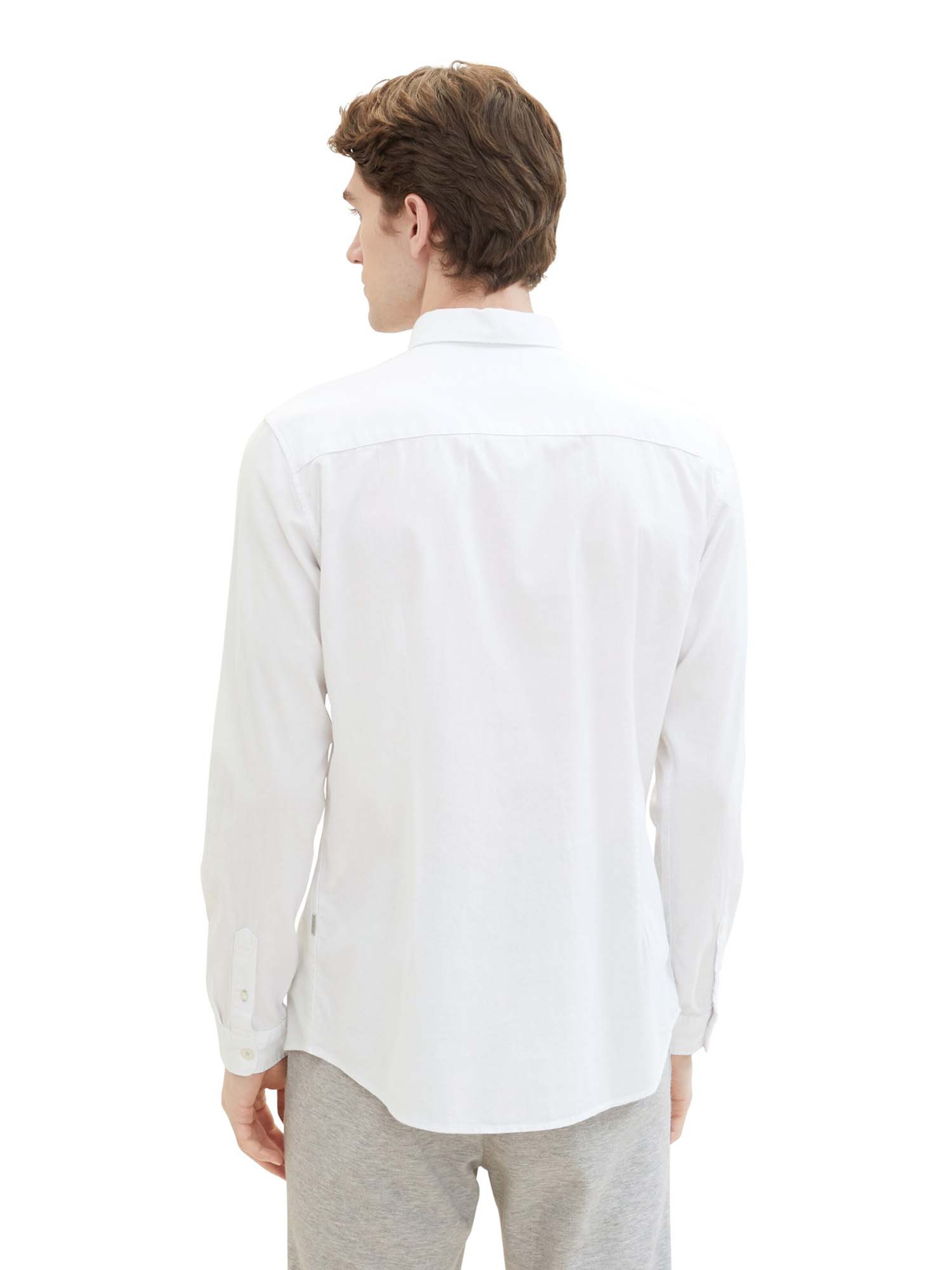 TOM TAILOR Slim fit Button Up Shirt in White