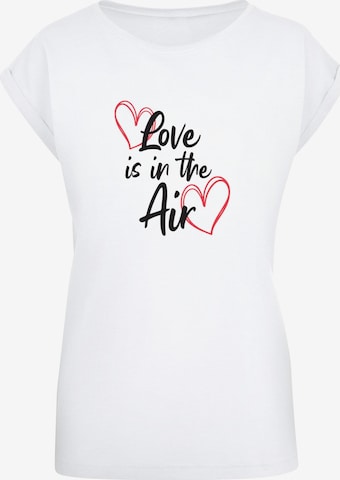 Merchcode T-Shirt 'Valentines Day - Love is in the Air' in Weiß: predná strana