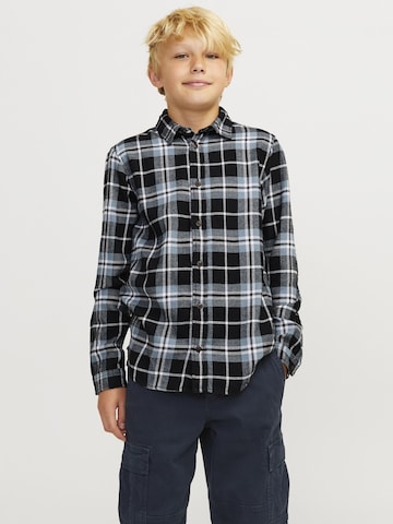 Jack & Jones Junior Slim fit Button up shirt in Black: front