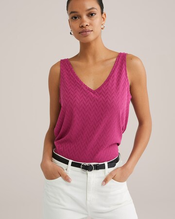 WE Fashion Top in Lila: voorkant