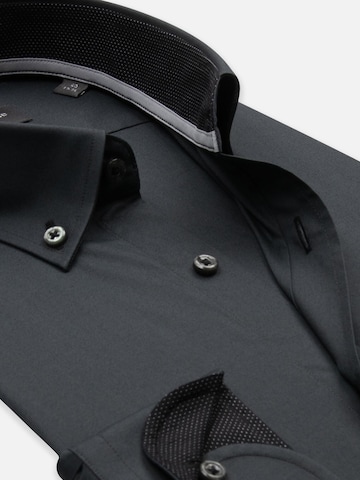 7Camicie Slim fit Zakelijk overhemd 'Leonardo Sport Poplin Stretch Man Shirt Brown' in Grijs