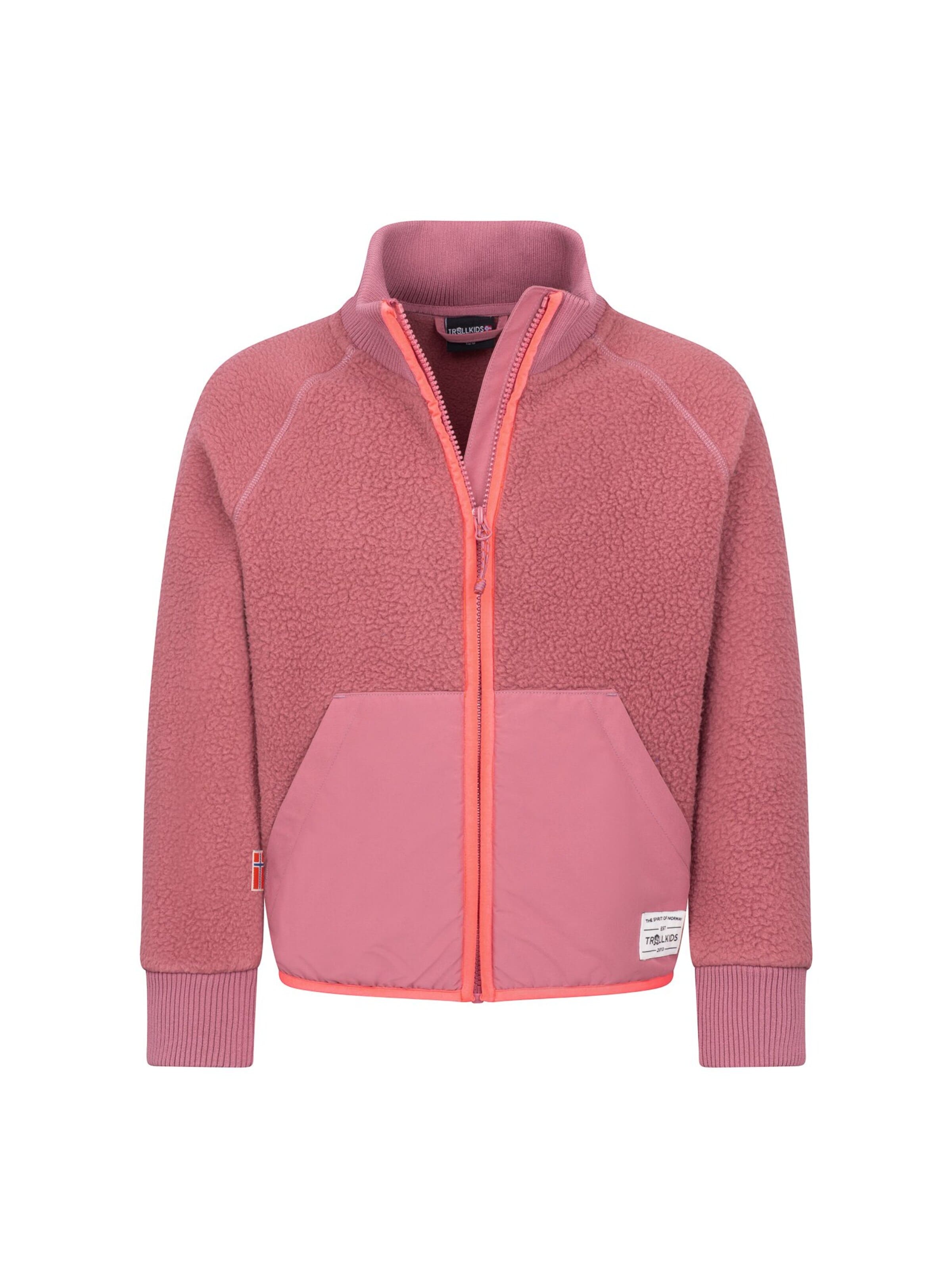 TROLLKIDS Fleece Jacket in Pink: front