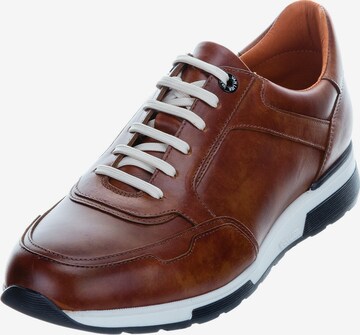 VANLIER Athletic Lace-Up Shoes ' Positano ' in Brown: front