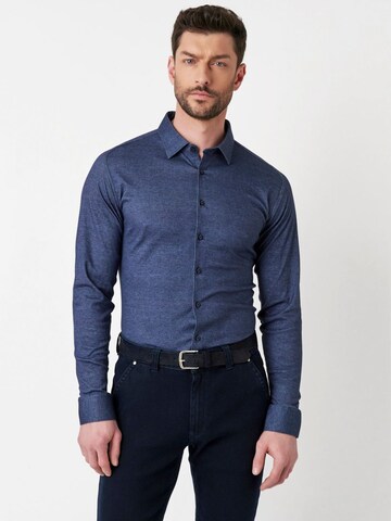 DESOTO Slim fit Button Up Shirt in Blue