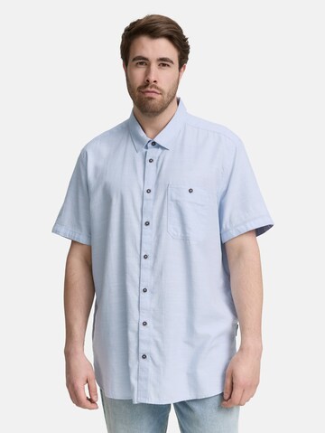 TOM TAILOR Men + Comfort fit Overhemd in Blauw: voorkant
