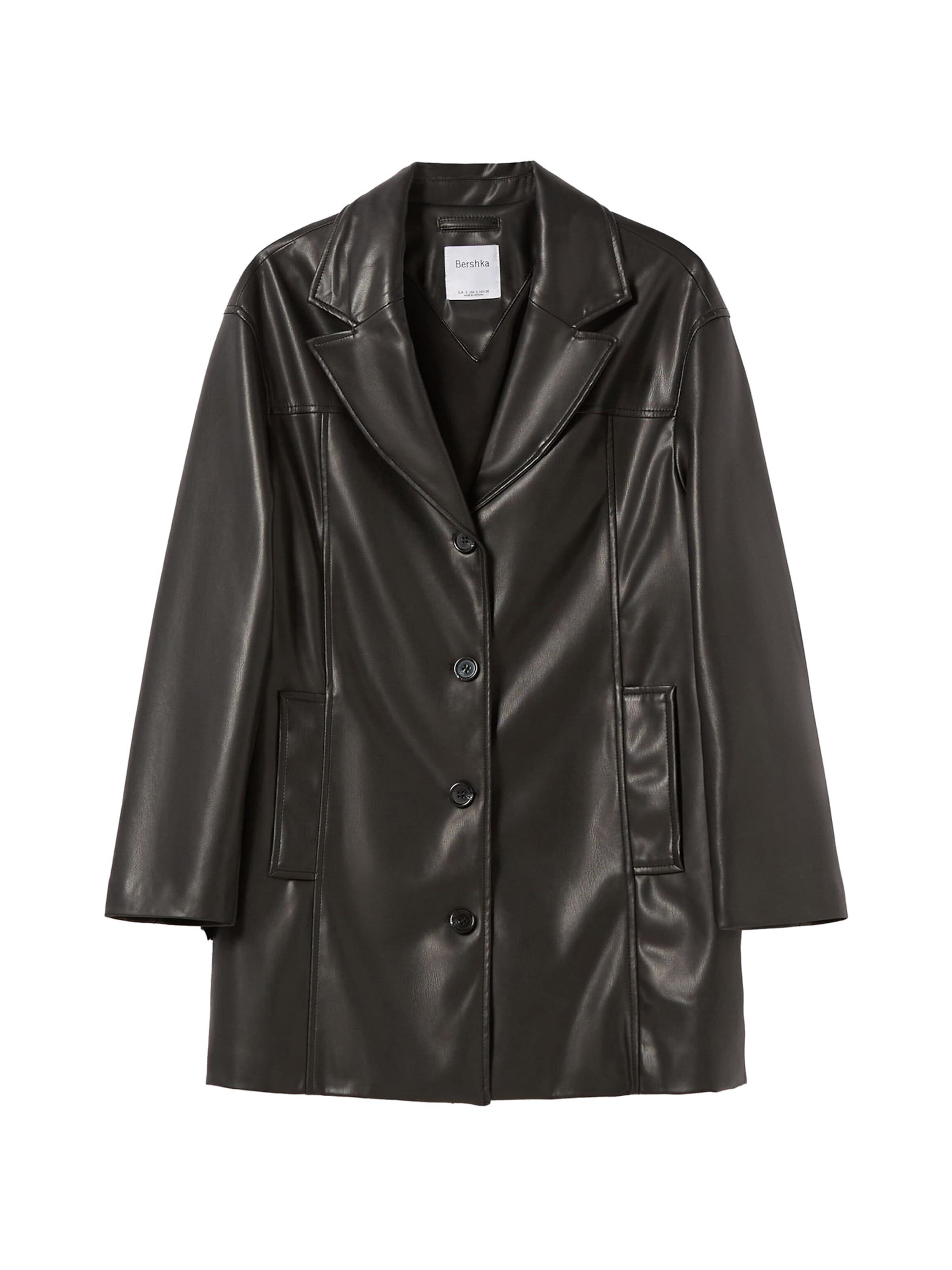 Bershka Блейзър в черно: отпред