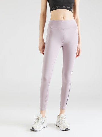 ADIDAS PERFORMANCE Skinny Workout Pants 'DailyRun' in Purple: front
