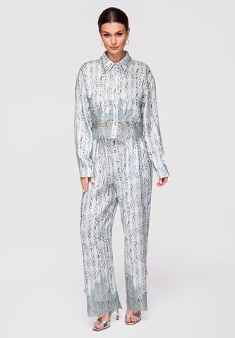 Ombre Wide leg Broek in Blauw: voorkant