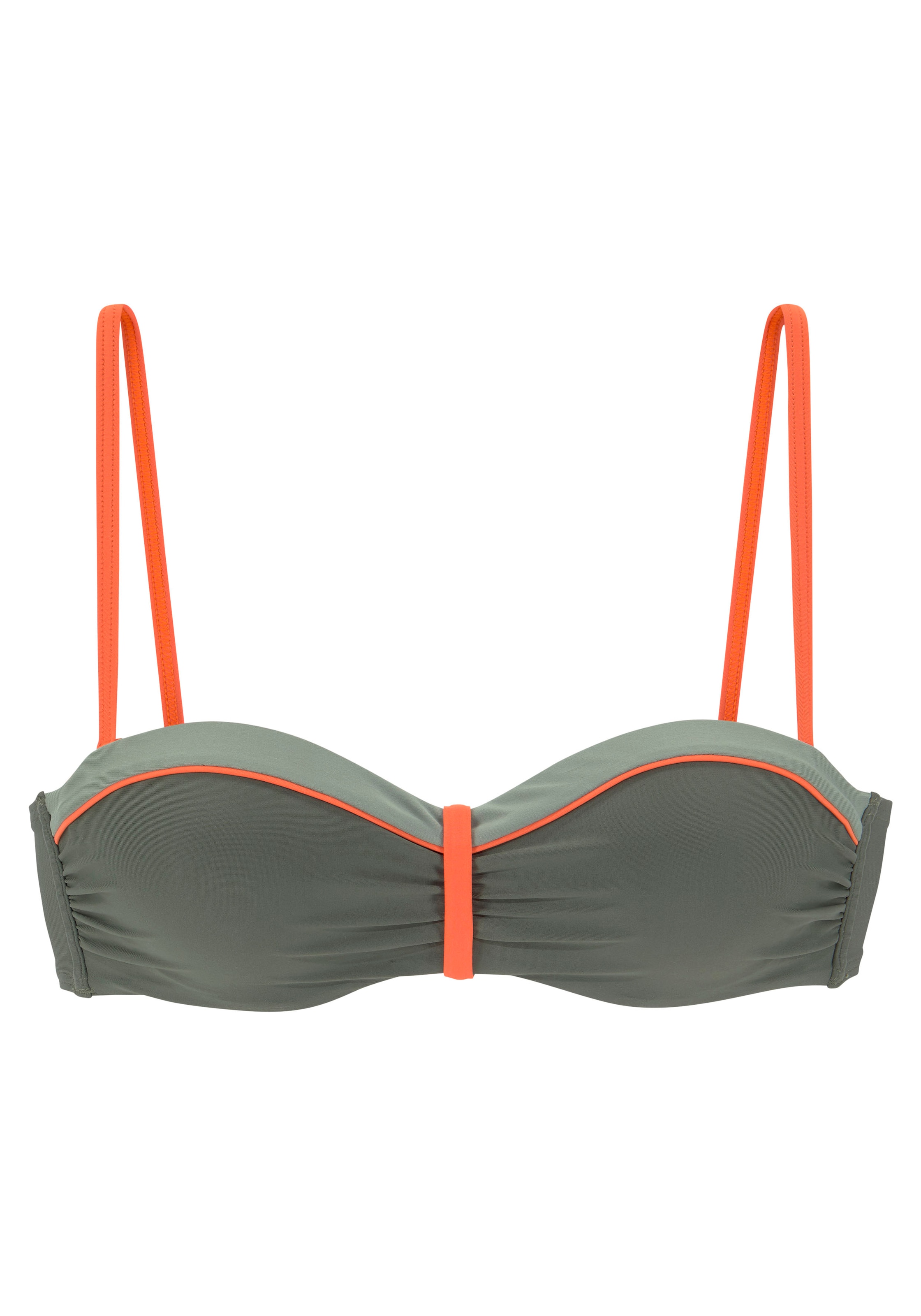 LASCANABandeau Bikini gornji dio - zelena boja: prednji dio