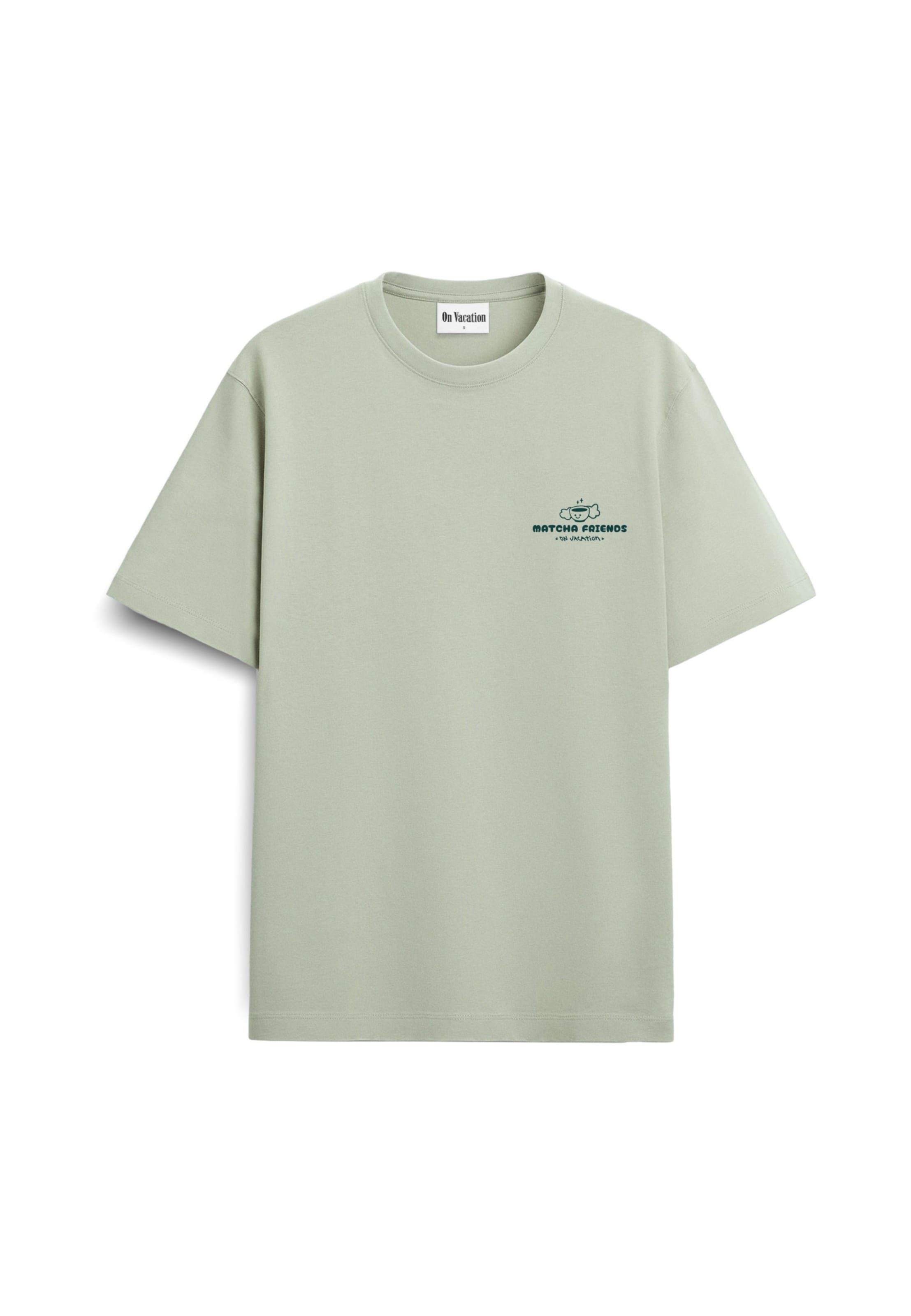 On Vacation Shirt 'Matcha Friends' in Green: front