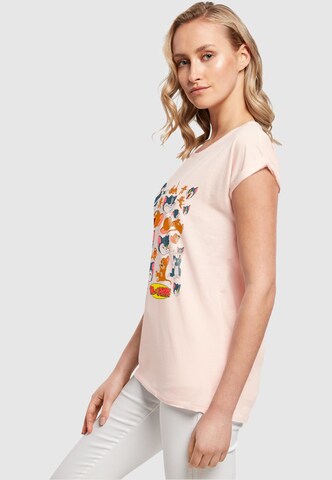 T-shirt 'Tom and Jerry - Many Faces' ABSOLUTE CULT en rose