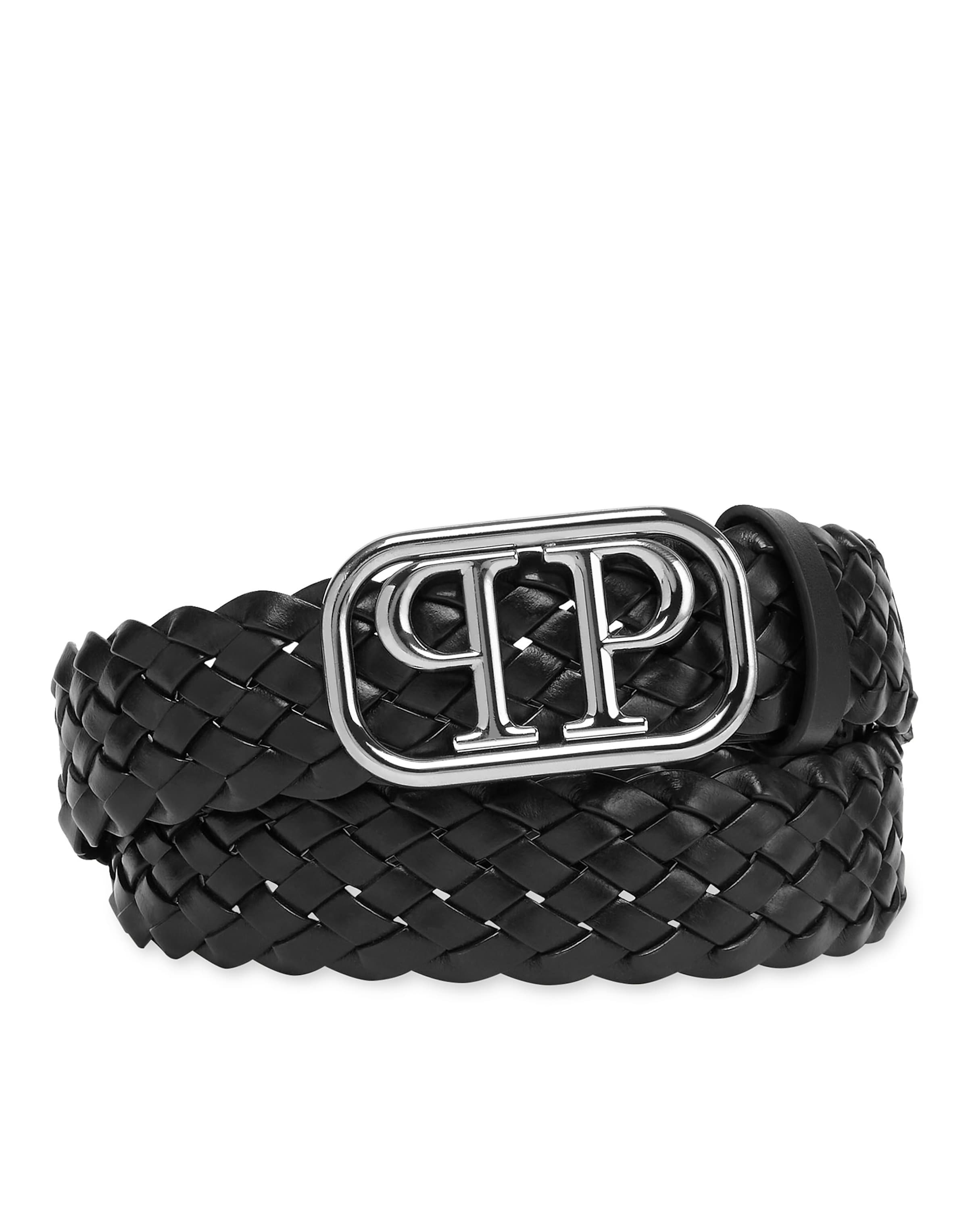 Ceinture Philipp Plein en noir : devant