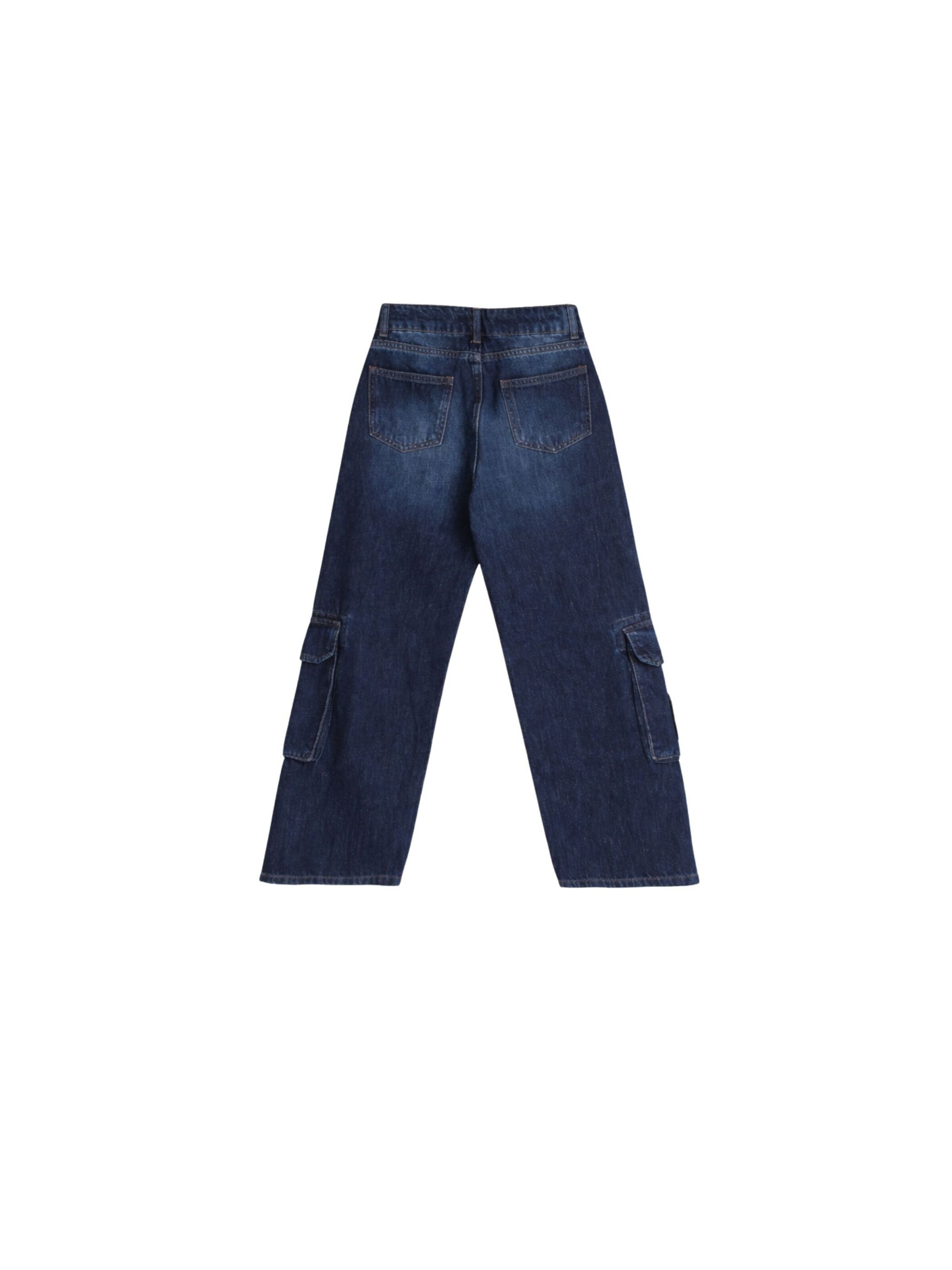 Solang Regular Hose Cargo-Look lässig mit Seitentaschen in Blau