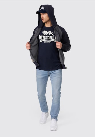 LONSDALE Bluza rozpinana 'Slough' w kolorze niebieski