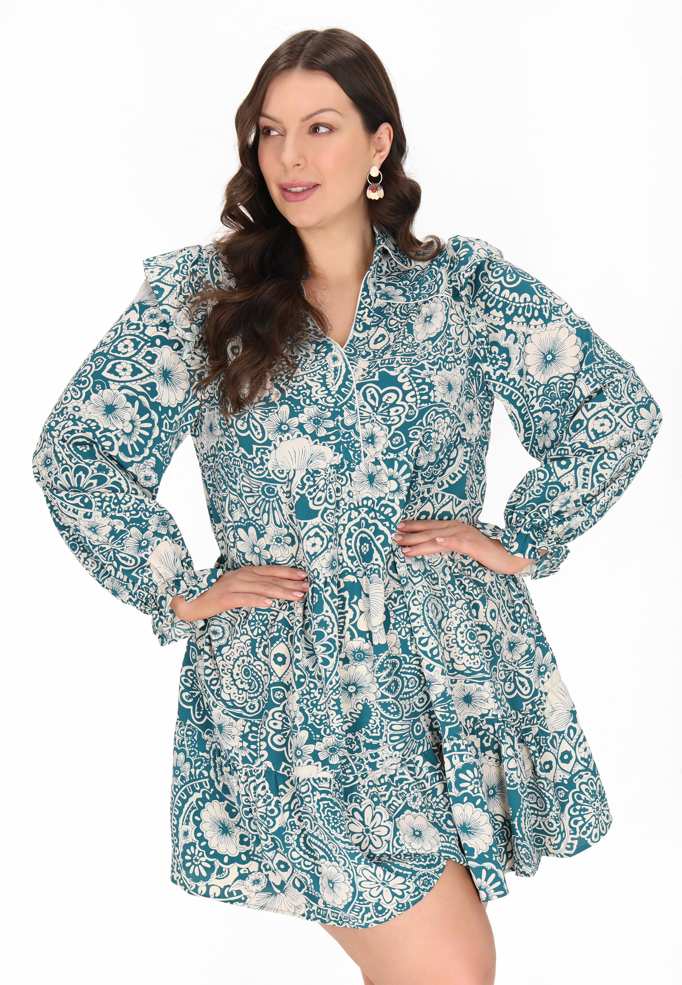 Usha Dress in Blue: front