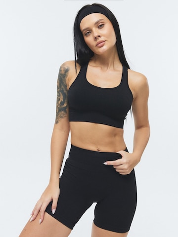 DRILLS Apparel Bustier Sport bh 'XFUNCTION Racer Bra' in Zwart