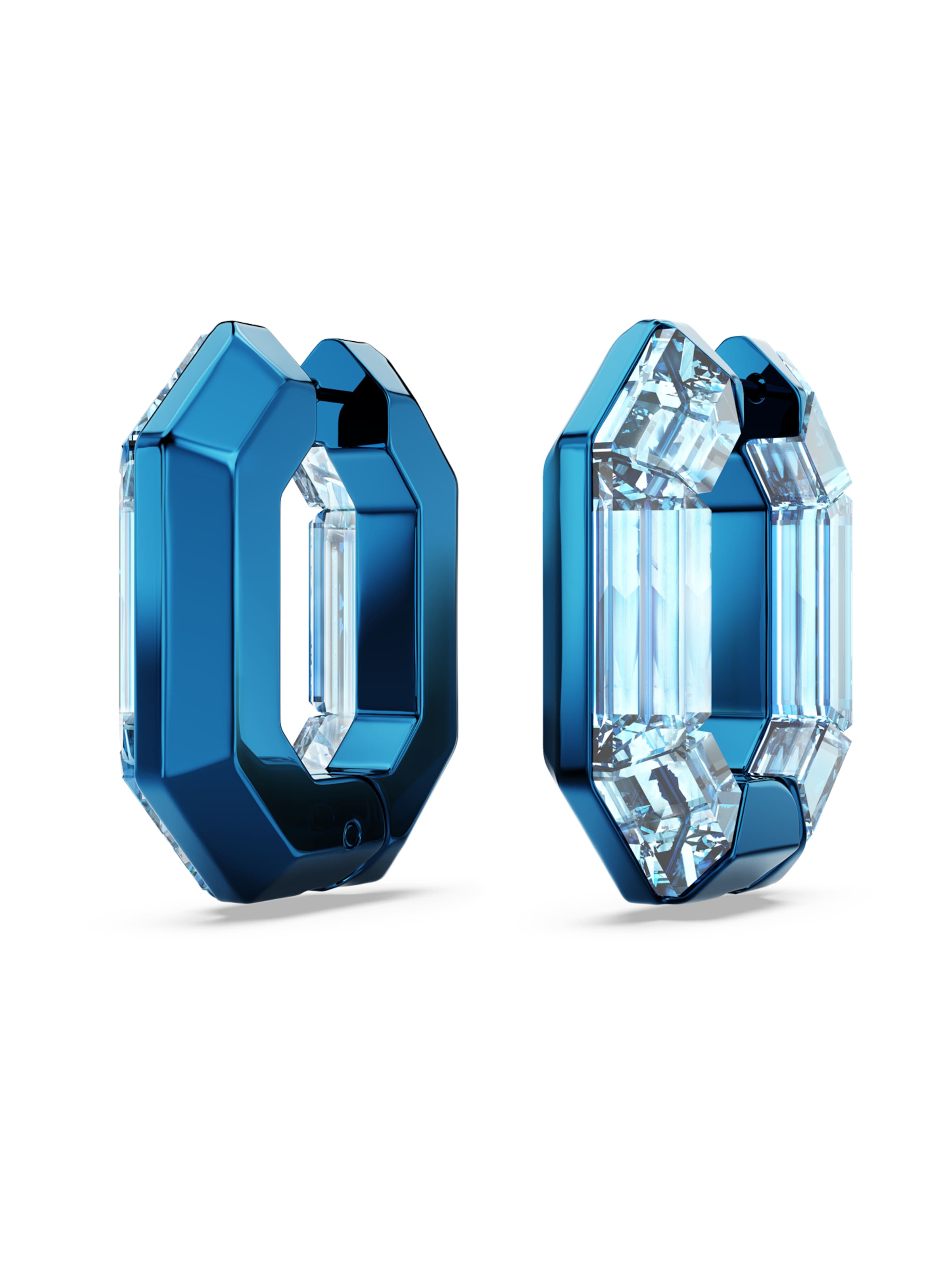 Boucles d'oreilles 'Lucent' Swarovski en bleu : devant